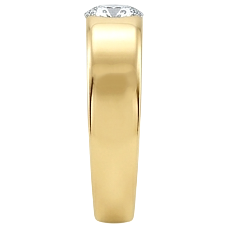 1.25 ct. Bague de fiançailles solitaire avec diamants ronds et brillants en or pour hommes