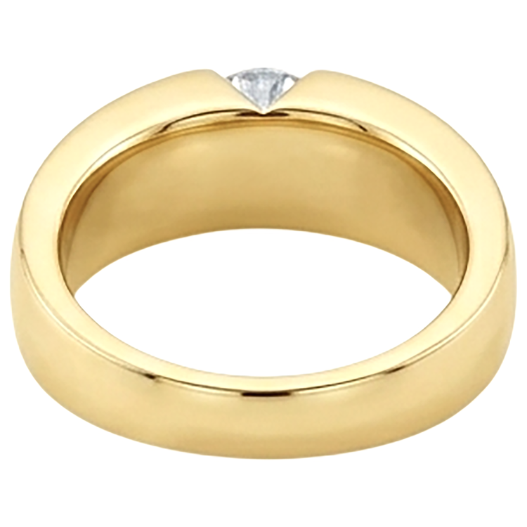 1.25 ct. Bague de fiançailles solitaire avec diamants ronds et brillants en or pour hommes