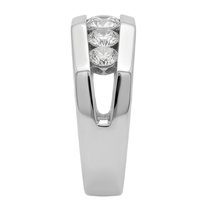 1.40 Carats Réel Diamant Naturels Extraits des Mines ( et non cultivés en laboratoire ) Bague De Fiançailles Pour Hommes Or Blanc 14K
