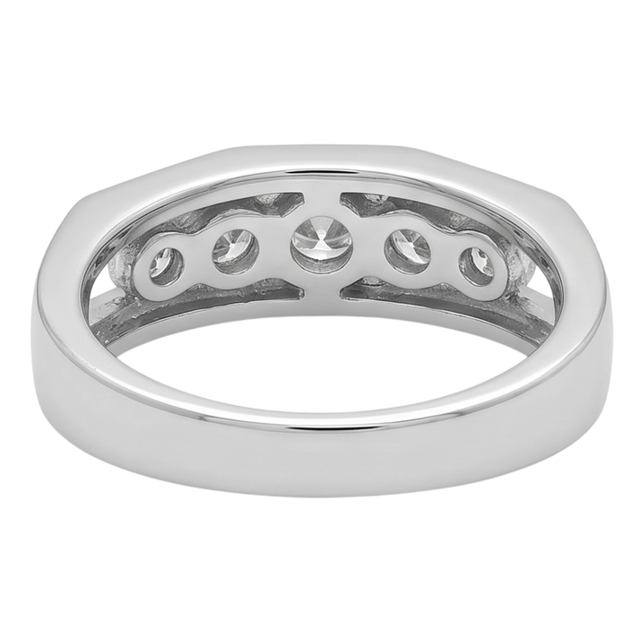 1.40 Carats Réel Diamant Naturels Extraits des Mines ( et non cultivés en laboratoire ) Bague De Fiançailles Pour Hommes Or Blanc 14K