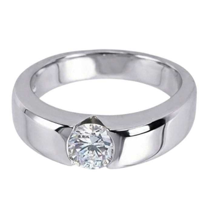1.50 Carat G VS1 Magnifique Bague Solitaire Réel Diamant Naturels Extraits des Mines ( et non cultivés en laboratoire ) Or Bague Homme Homme