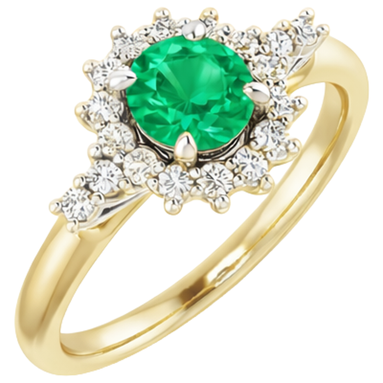 naturel round diamant 1.50carats bague vue de dessus