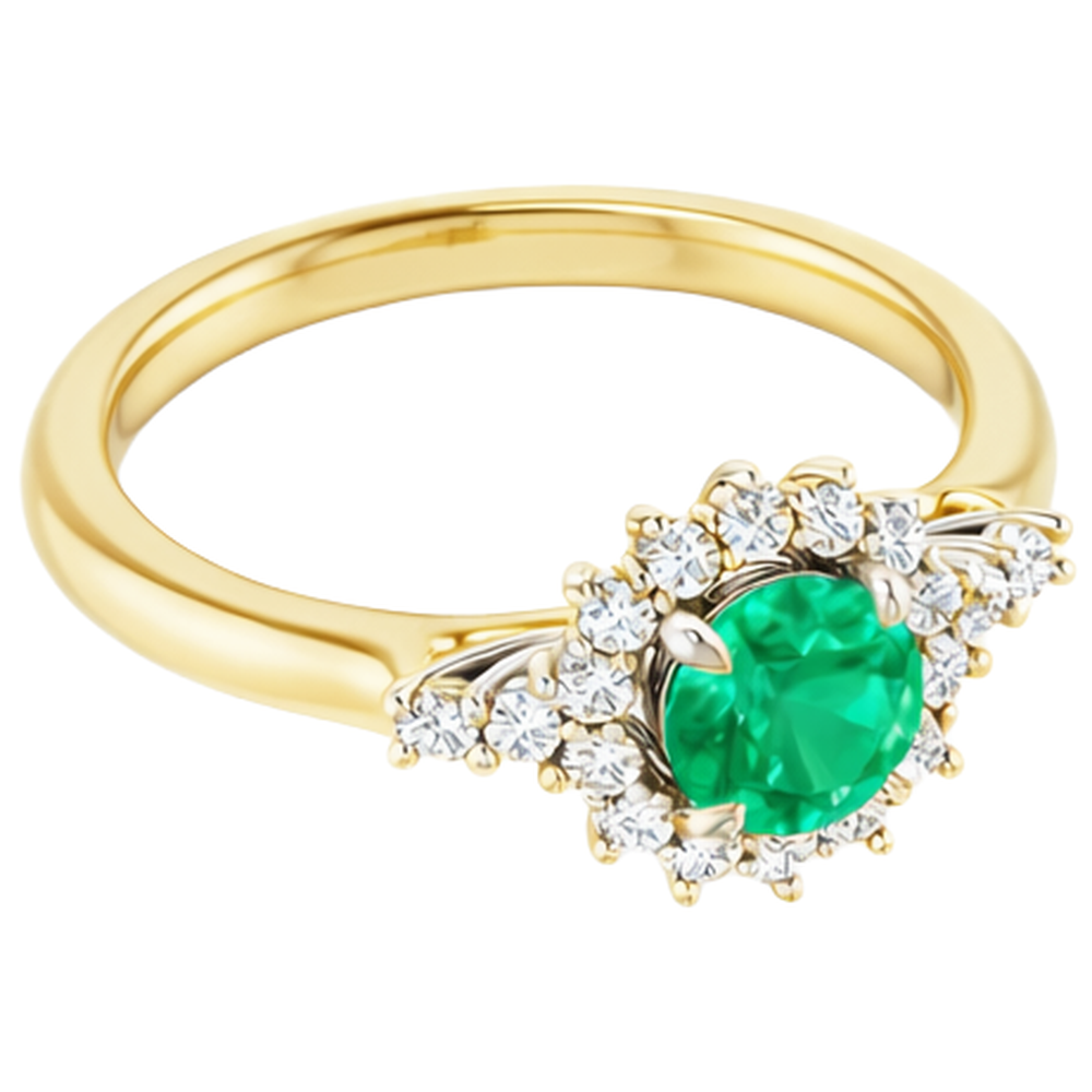 naturel round diamant 1.50carats bague vue de profil