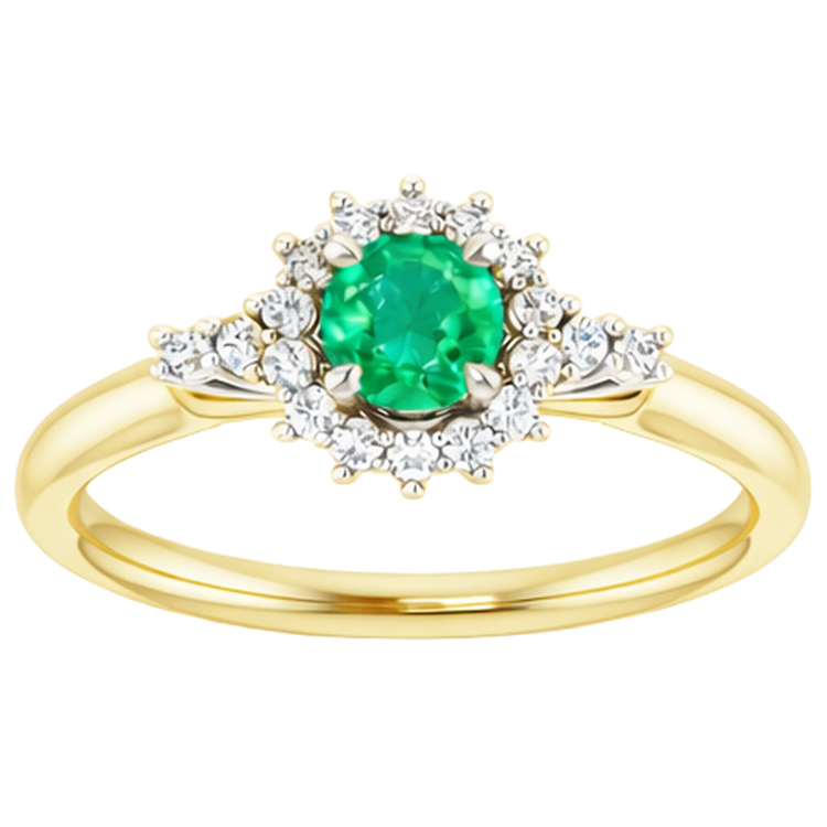 naturel round diamant 1.50carats bague détail rapproché