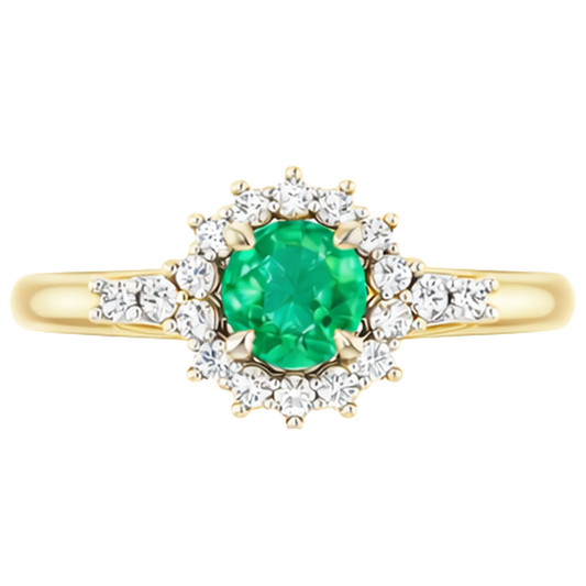 naturel round diamant 1.50carats bague angle de côté