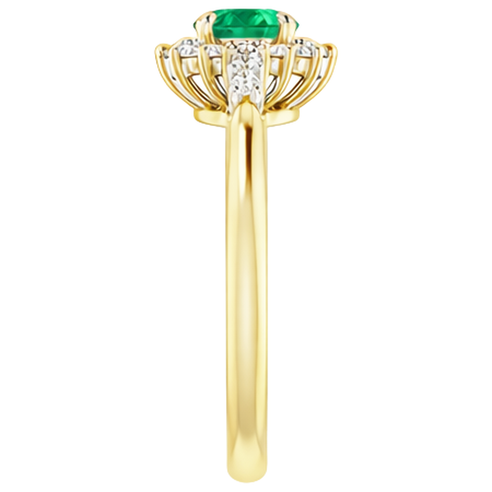naturel round diamant 1.50carats bague sur blanc