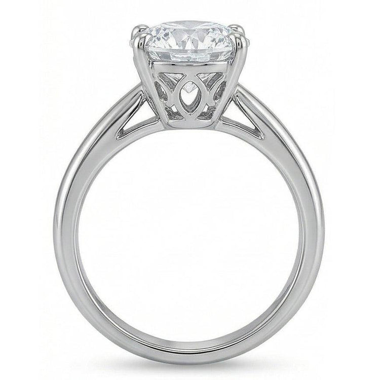 1.50 Ct. Bague Solitaire Réel Diamant Naturels Extraits des Mines ( et non cultivés en laboratoire ) Rond Or Blanc 14K Bijoux