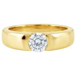 1.50 ct. Bague De Fiançailles Solitaire Naturel Diamant Naturels Extraits des Mines ( et non cultivés en laboratoire ) Rond Or Jaune Nouveau