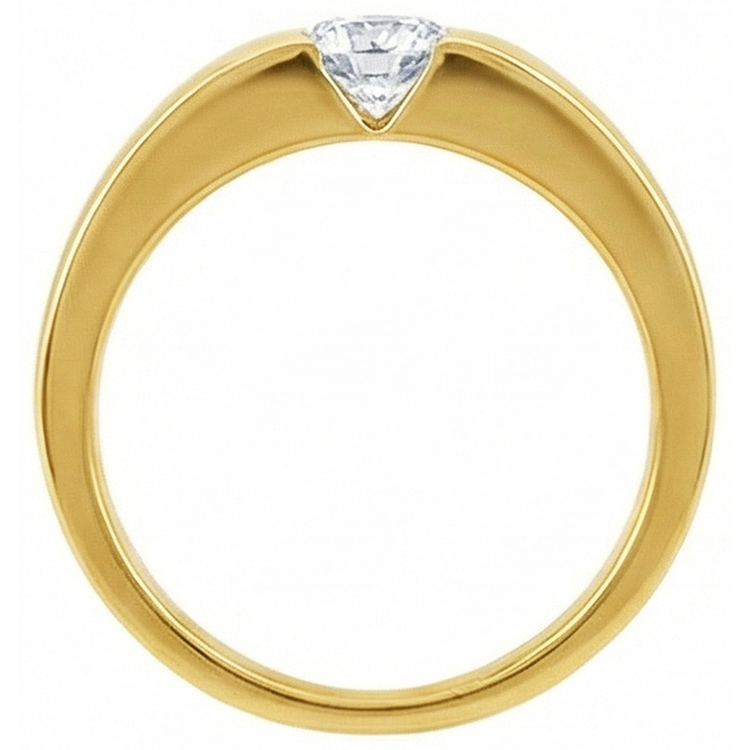 1.50 ct. Bague De Fiançailles Solitaire Naturel Diamant Naturels Extraits des Mines ( et non cultivés en laboratoire ) Rond Or Jaune Nouveau