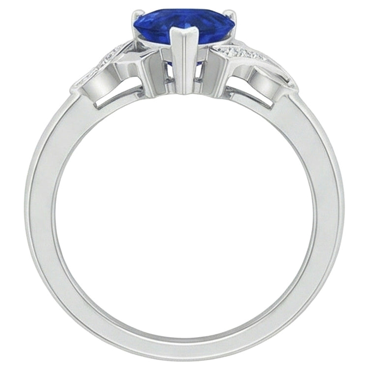 naturel heart diamant 1.80carats alliance vue de profil