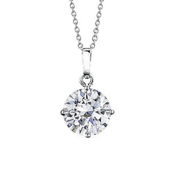 1 Carat G VS1 Solitaire Réel Diamant Collier Pendentif Or Blanc 14K Nouveau