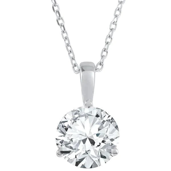 1 Carat Pendentif Réel Diamant Unique