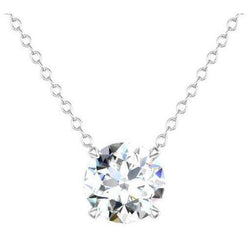 1 Carat Véritable Diamant Collier Pendentif Or Blanc Bijoux Scintillants