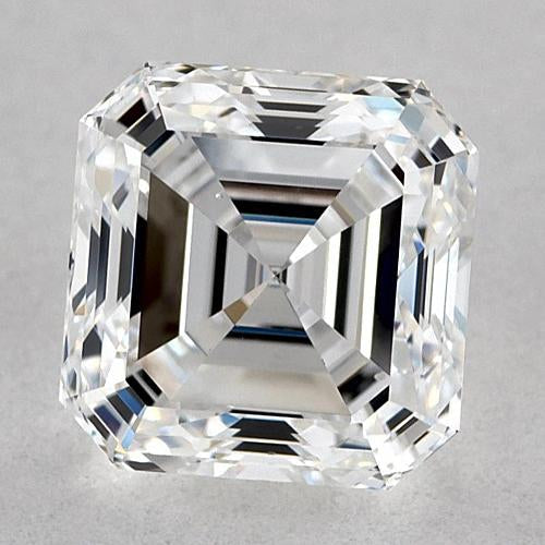 Diamant Asscher de 1 carat, non serti, couleur E, pureté VVS1, très bonne taille.