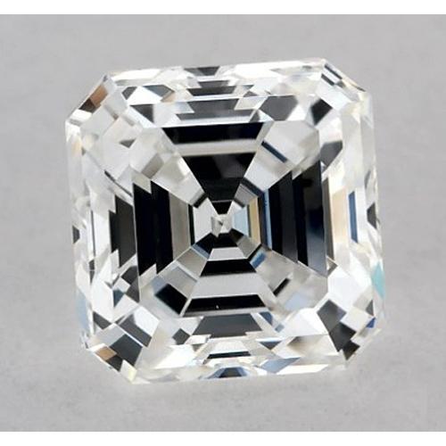 Diamant Asscher de 1 carat, non serti, couleur F, pureté VS1, très bonne taille.