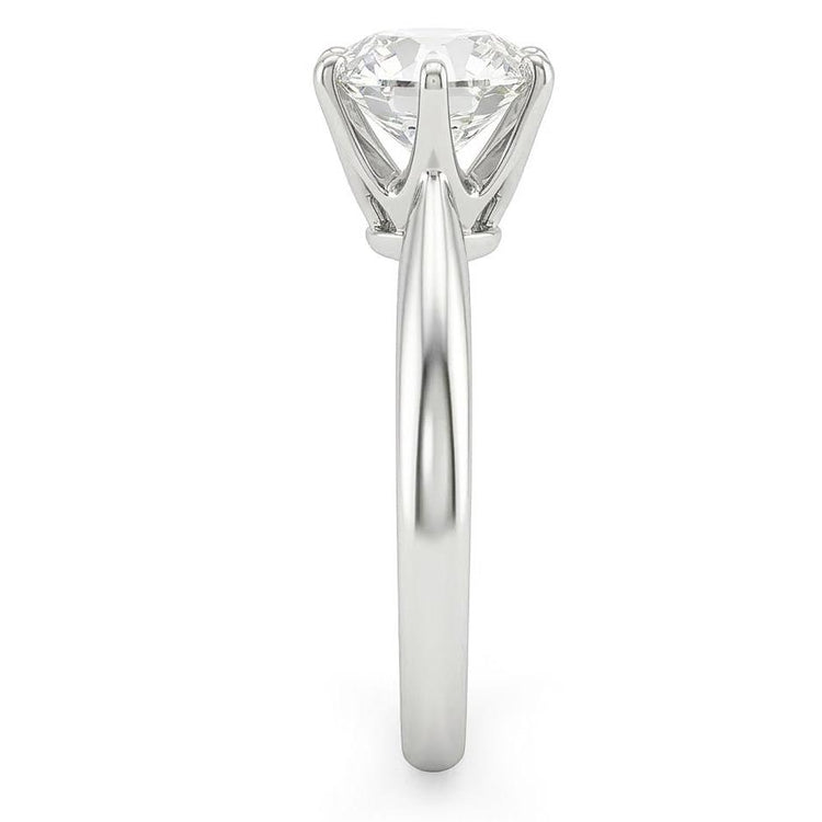 1 carat diamant solitaire bague de fiançailles en or blanc 14K bague bijoux