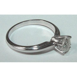 1 carat diamant solitaire bague de fiançailles en or blanc 14K bague bijoux