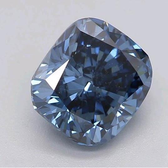 Taille Coussin Saphir Bleu Royal bague en Gold – vue principale