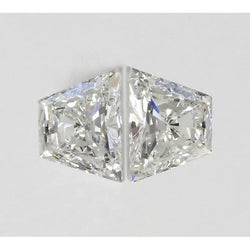 Paire de diamants naturels extraits de la terre, de taille trapèze, de couleur G et de pureté VVS1, taillés à l'unité. 1,50 carat