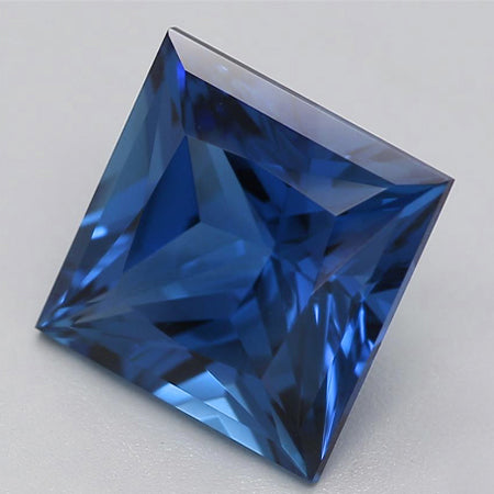 Diamant bleu princesse naturel de 1,5 carat, non serti, excellente taille