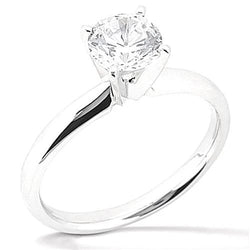 1.51 Ct. Bague Solitaire Réel Diamant Or Blanc 14K Bijoux