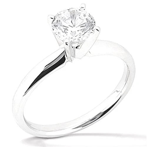 1.51 Ct. Bague Solitaire Réel Diamant Or Blanc 14K Bijoux