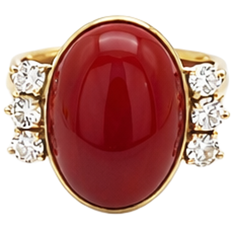 naturel oval diamant 10.25carats bague angle de côté