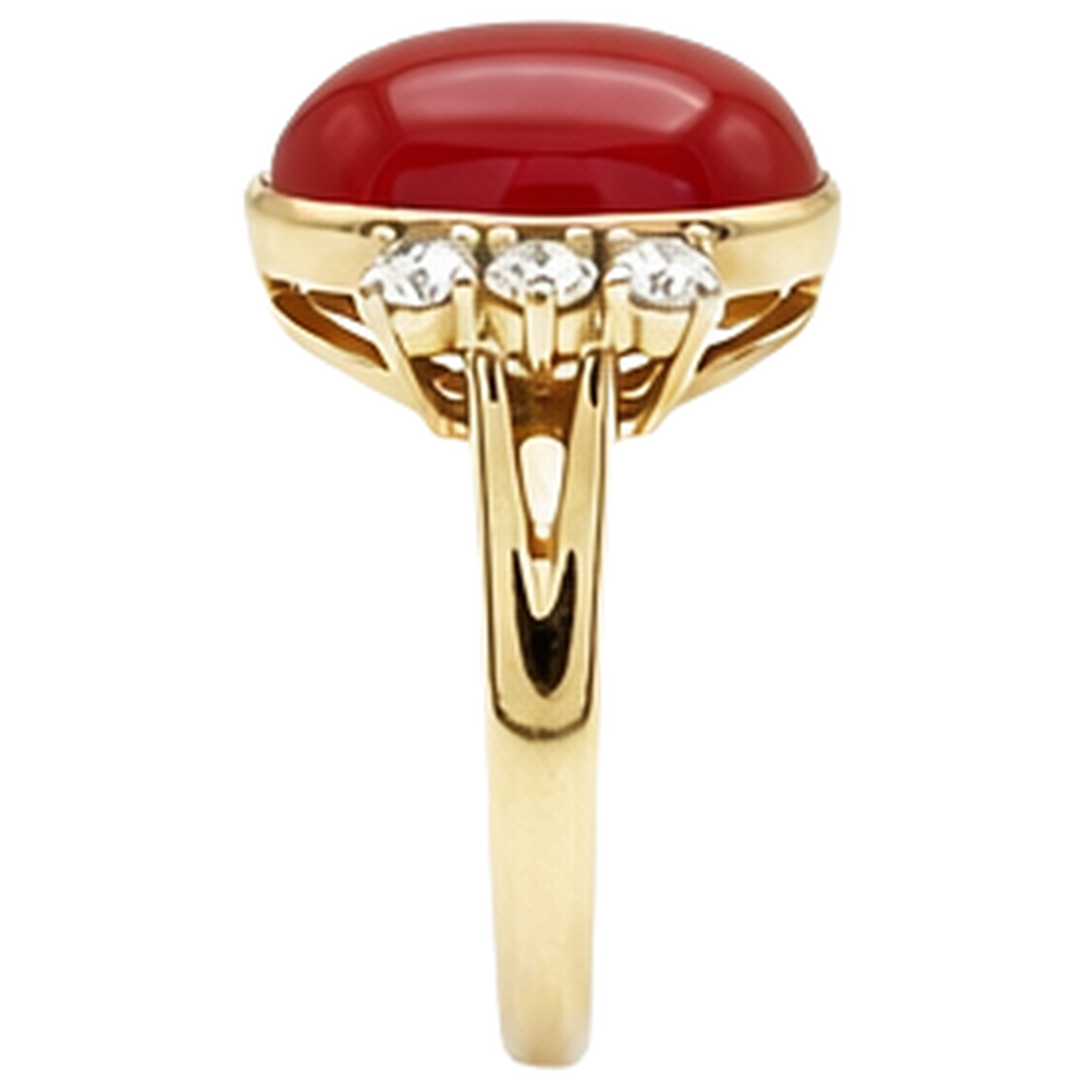 naturel oval diamant 10.25carats bague vue de profil