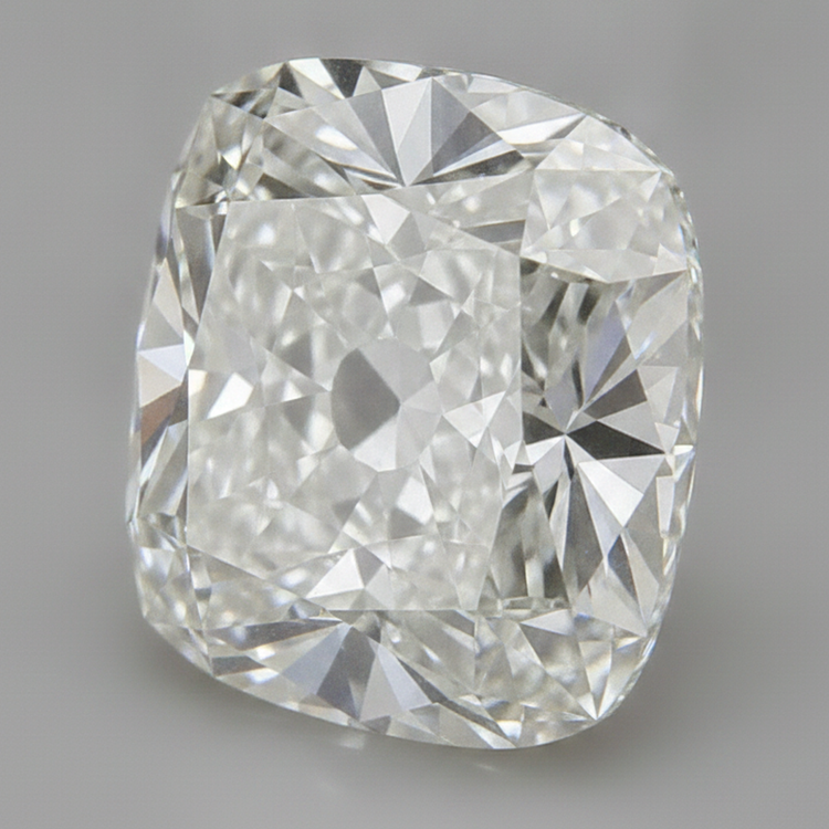 Diamant Naturel Libre Taille Coussin Ancien 10 Carats H VS1 Véritable GIA