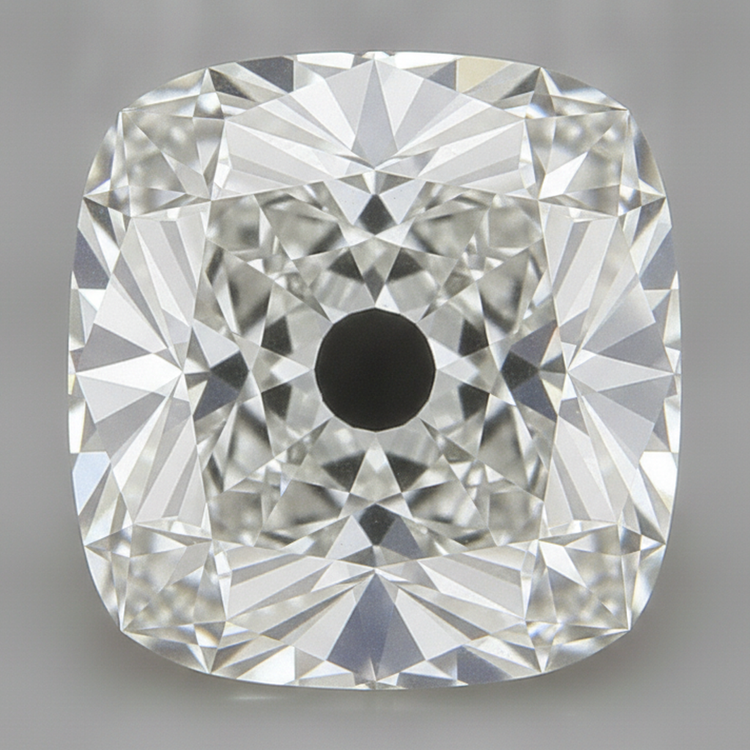 Diamant Naturel Libre Taille Coussin Ancien 10 Carats H VS1 Véritable GIA