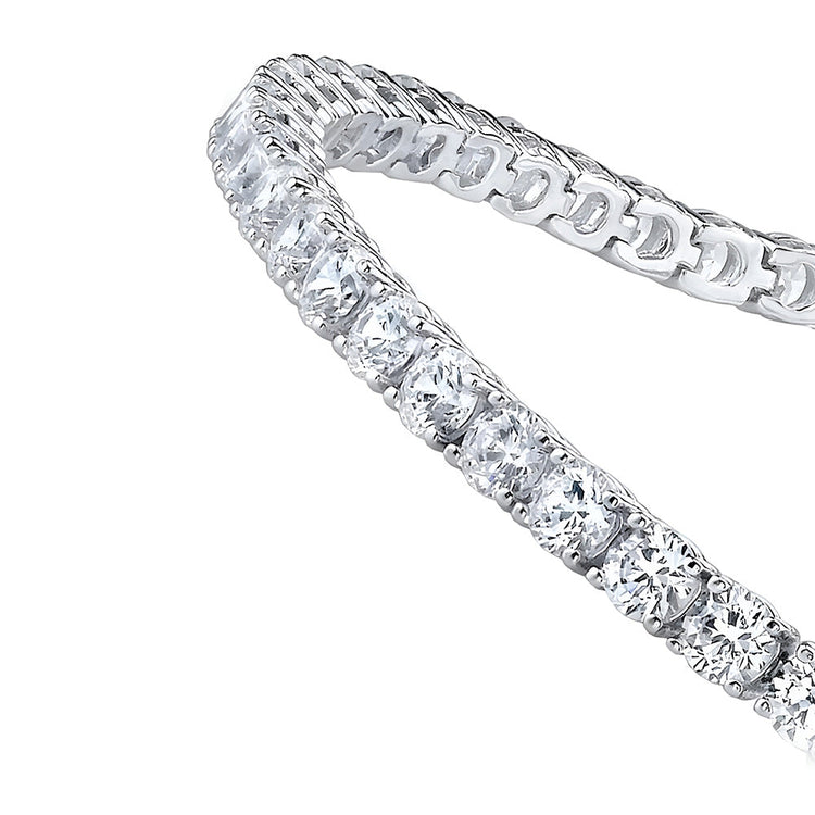 Diamant Fin Taille Brillant Bracelet Chaîne en Or 14K Rose – vue de face