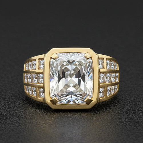 Brillant Bague pour Homme 10 carats 10K White Gold – vue principale