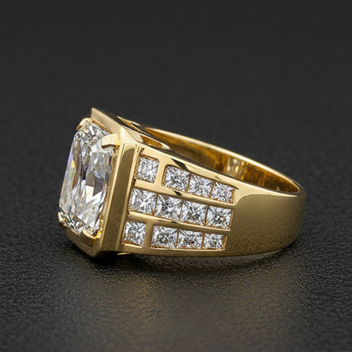 Sophistiqué Brillant Bague pour Homme 10 carats – vue de face