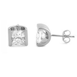 Diamant taille Taille Princesse Boucles d'Oreilles 0,50 carats
