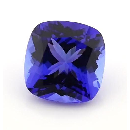 Tanzanite Bleue Coussin Loose Sapphires Natural en Gold – vue de côté