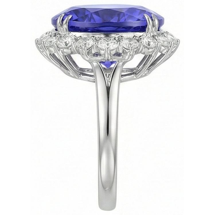 naturel marquise tanzanite 12.25carats bague sur blanc