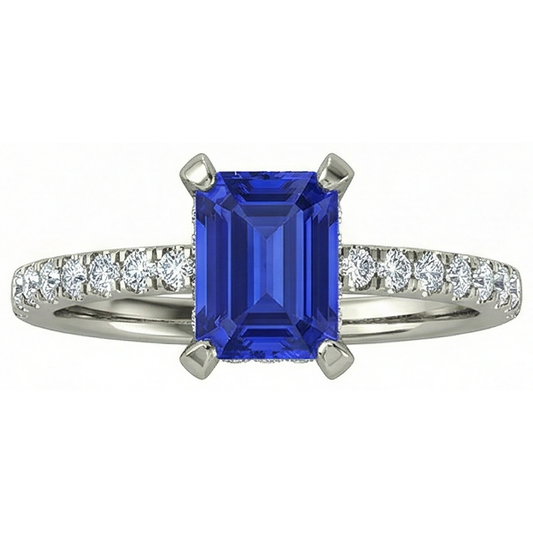 naturel tanzanite 12carats alliance angle de côté