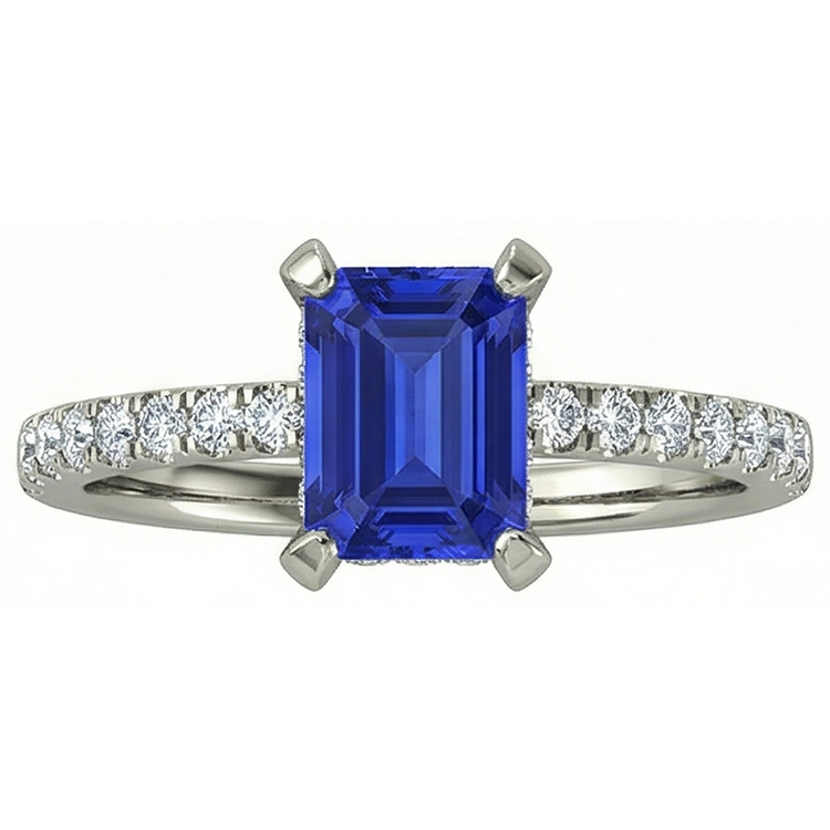 naturel tanzanite 12carats alliance angle de côté
