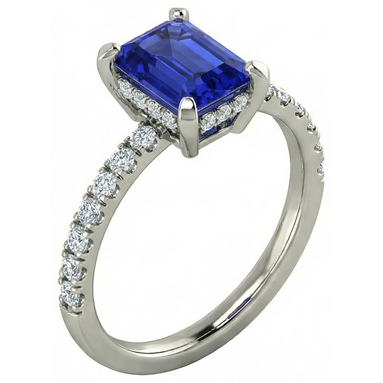 naturel tanzanite 12carats alliance détail rapproché
