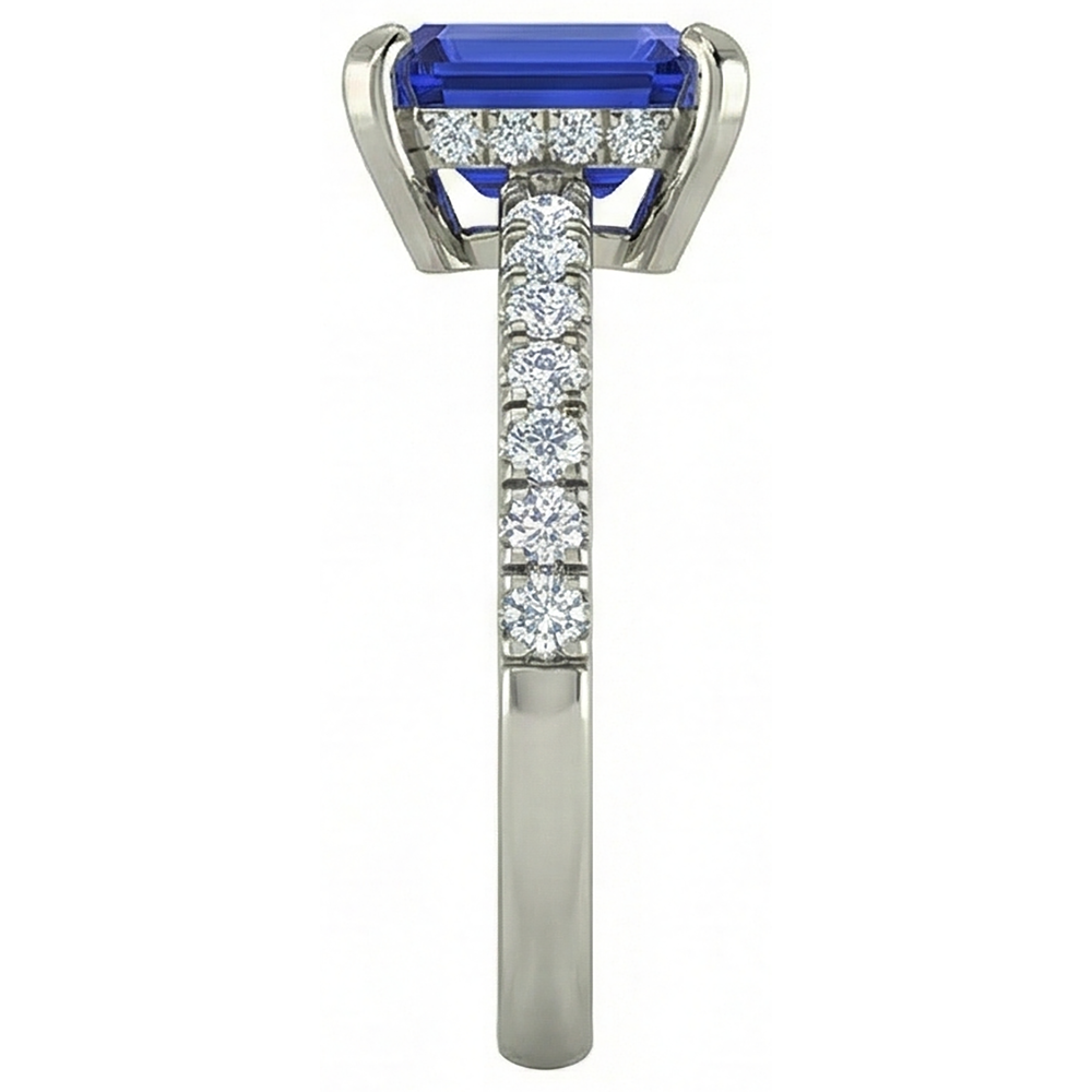 naturel tanzanite 12carats alliance vue de profil