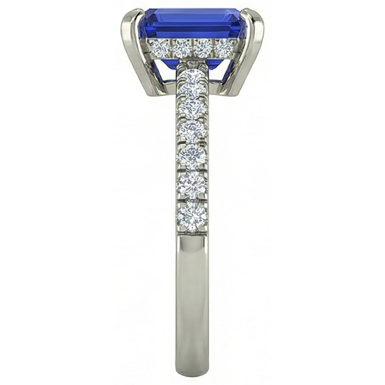 naturel tanzanite 12carats alliance vue de profil
