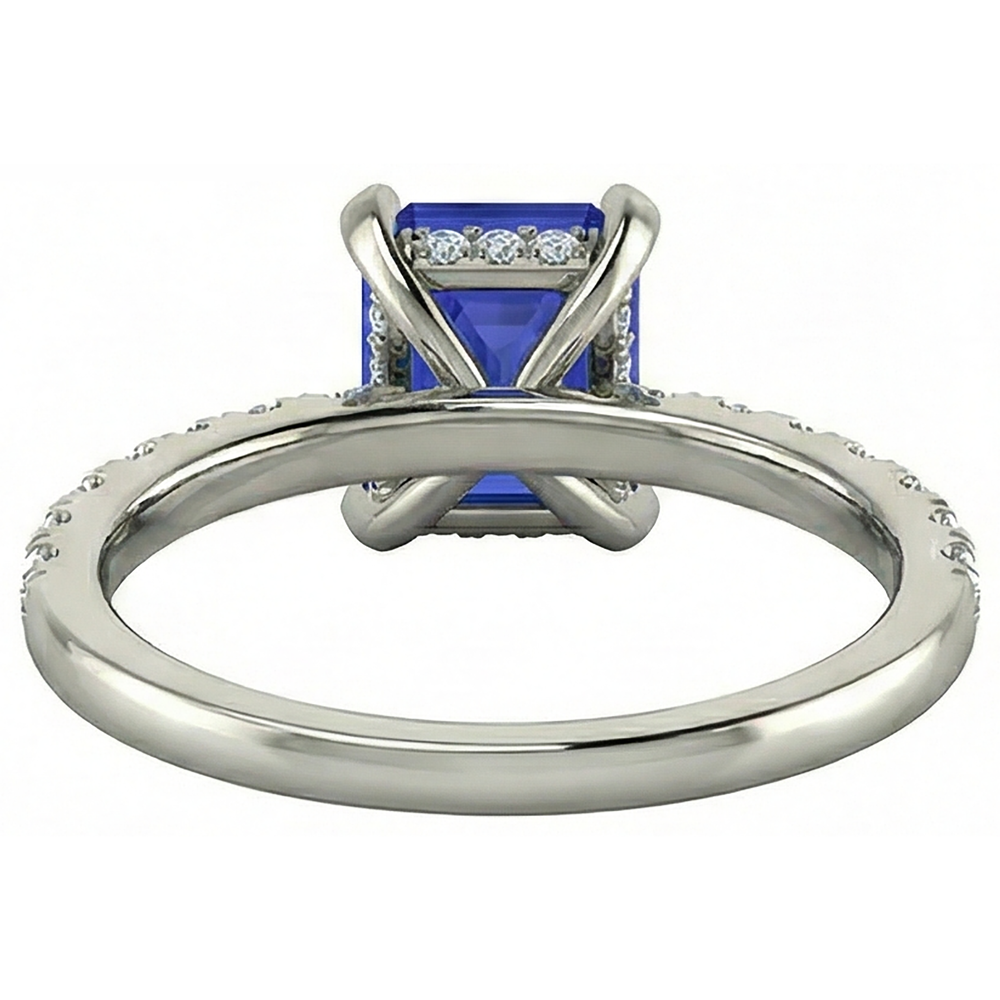 naturel tanzanite 12carats alliance sur blanc