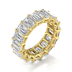 12,75 carats Diamant Eternity Band en Or Jaune 14 Carats