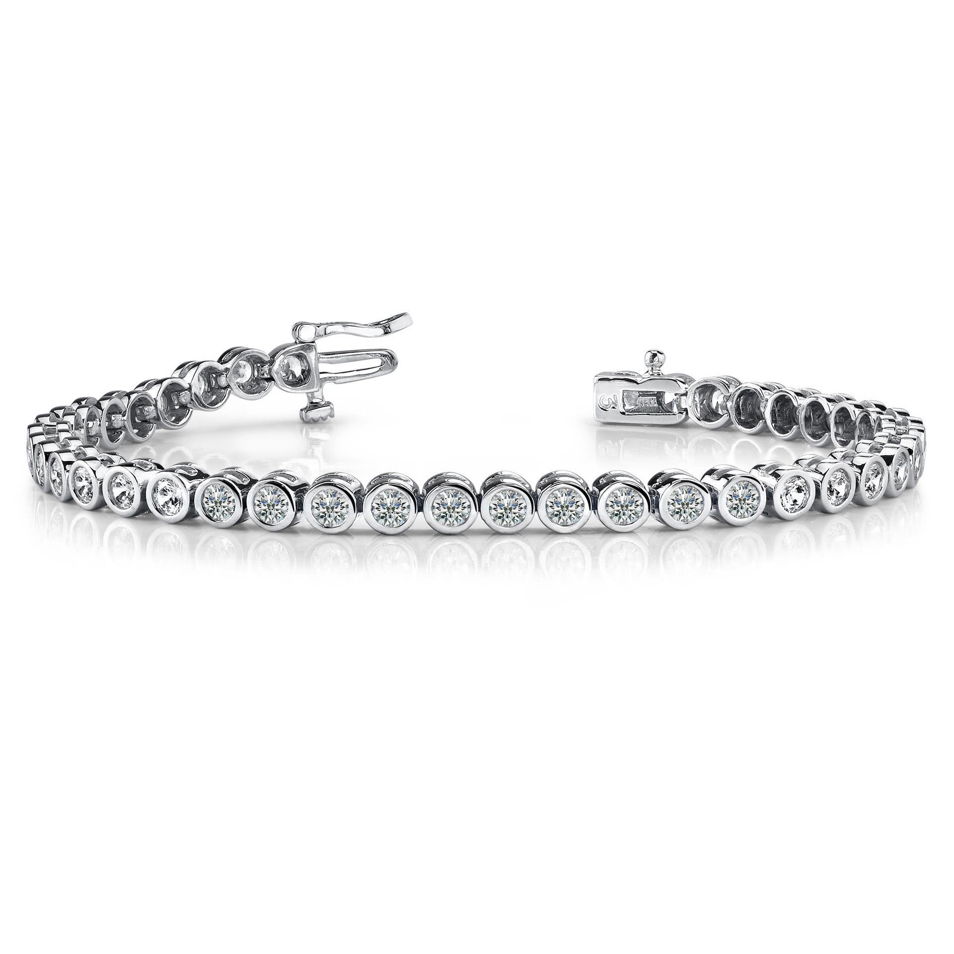 Taille Ronde Brillant bague en Or Blanc 14 Carats – vue principale