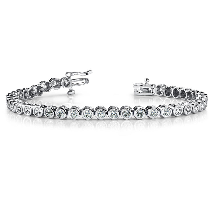 Taille Ronde Brillant bague en Or Blanc 14 Carats – vue principale