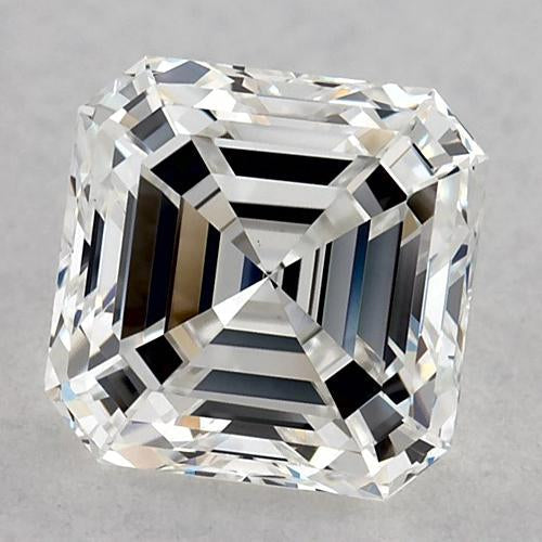Diamant Asscher de 1,25 carat, taille non montée, pureté E, VVS1, très bonne taille.