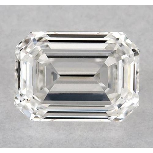Diamant émeraude de 1,25 carat, non serti, couleur F, pureté VS1, très bonne taille.