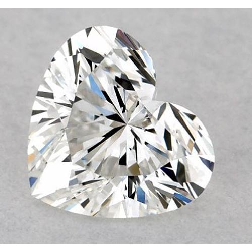 Diamant en forme de cœur de 1,25 carat, non serti, couleur F, pureté VS1, très bonne taille.