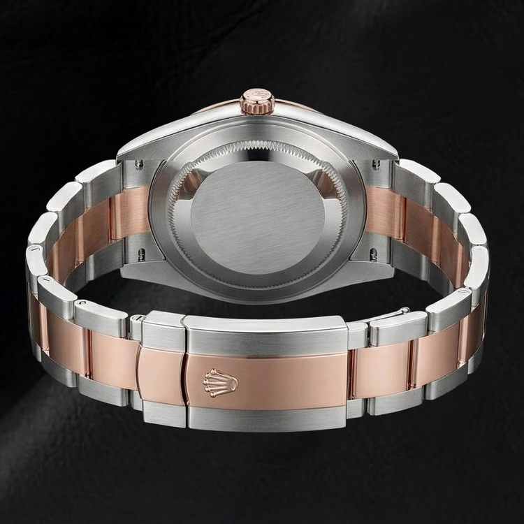 126331 Montre Rolex pour homme, cadran gris or bicolore 18 carats