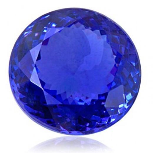 Tanzanite Bleue Taille Ronde Loose Sapphires Natural en Gold – vue de face